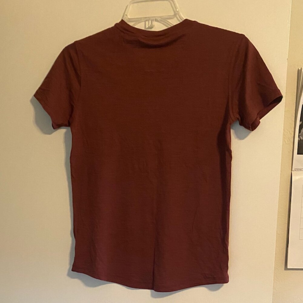 Burgundy Patagonia Women's Capilene® Cool Merino Blend Graphic Shirt - Picture 4 of 11